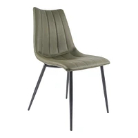 Alibi Leather Dining Chair, Dark Green, Set of 2