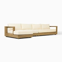 Telluride Outdoor -Piece Chaise Sectional, Reef, Crosshatch Weave