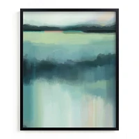 Blue Lagoon by Alison Jerry, White Wood Frame, Full Bleed, 16x20