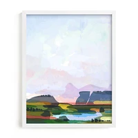 Pink Summer Haze by Sara Shashani, White Wood Frame, Full Bleed, 11x14