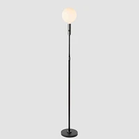 Poise Adjustable Floor Lamp Brass with Sphere V LED bulb US