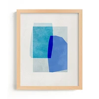 blue abstraction by Weronika Sumak, White Wood Frame, Full Bleed, 8x10