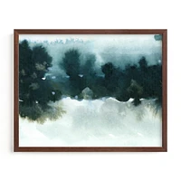 Night Falling 2 by Lindsay Megahed, White Wood Frame, Full Bleed, 14"x11"