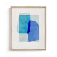 blue abstraction by Weronika Sumak, White Wood Frame, Full Bleed, 8x10