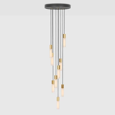 Basalt Nine Pendant, Brass