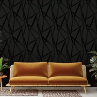 Tempaper Peel & Stick Intersections Wall Paper, Black On