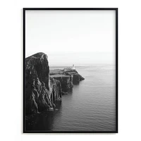 End of the World, Black Wood Frame, Full Bleed Framed Print, 30x40, Gray