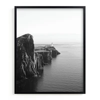 End of the World, Black Wood Frame, Full Bleed Framed Print, 30x40, Gray