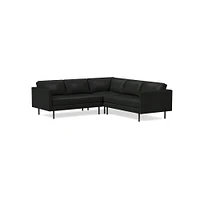 Axel 95" 3-Piece L-Shaped Sectional, Saddle Leather, Nut, Metal