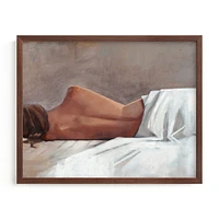 Draped Figure Study White by Rachel Nelson, Wood Frame, Full Bleed, 14x11