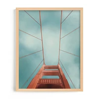 San Francisco Golden Gate Bridge by Lauren Cheng, White Wood Frame, Full Bleed, 11x14