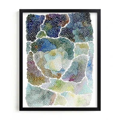 Freckle Topography II by Kelly Place, White Wood Frame, Full Bleed, 11x14