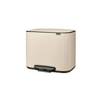 Brabantia Bo Step-On Trash Can, 9.5 Gallon, White