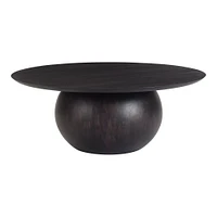 Spherical Base Coffee Table,Solid Acacia,