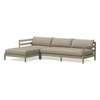 Hargrove Outdoor Right 2-Piece Chaise Sectional Cushion Covers, Canvas, Natural