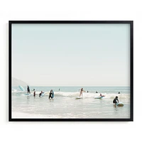 Surf School by Kamala Nahas, White Wood Frame, Full Bleed, 20"x16"