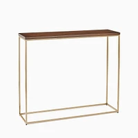 Streamline 36" Console, Cerused White, Light Bronze