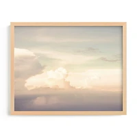 Flying With Clouds by Qing Ji, White Wood Frame, Full Bleed, 14"x11"