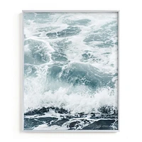 Storm Swell 2 by Kamala Nahas, White Wood Frame, Full Bleed, 16x20