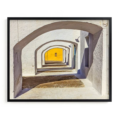 Arches of Santorini by Pamela Viola, White Wood Frame, Full Bleed, 20x16