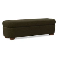 Leroy Storage Bench Performance Yarn Dyed Linen Weave Alabaster Almond on Ash Poly