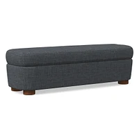 Leroy Storage Bench Performance Yarn Dyed Linen Weave Alabaster Almond on Ash Poly