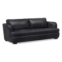 Leroy 76" Sofa, Saddle Leather, Nut, Almond