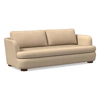 Leroy 76" Sofa, Saddle Leather, Nut, Almond