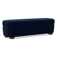 Leroy Storage Bench Performance Yarn Dyed Linen Weave Alabaster Almond on Ash Poly