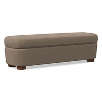 Leroy Storage Bench Performance Yarn Dyed Linen Weave Alabaster Almond on Ash Poly