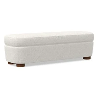 Leroy Storage Bench Performance Yarn Dyed Linen Weave Alabaster Almond on Ash Poly