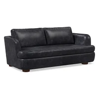 Leroy 76" Sofa, Saddle Leather, Nut, Almond