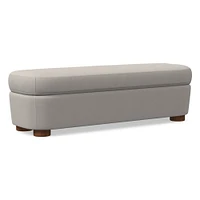 Leroy Storage Bench Performance Yarn Dyed Linen Weave Alabaster Almond on Ash Poly