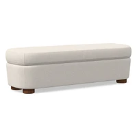 Leroy Storage Bench Performance Yarn Dyed Linen Weave Alabaster Almond on Ash Poly