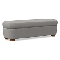 Leroy Storage Bench Performance Yarn Dyed Linen Weave Alabaster Almond on Ash Poly