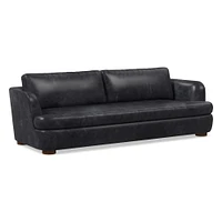 Leroy 76" Sofa, Saddle Leather, Nut, Almond