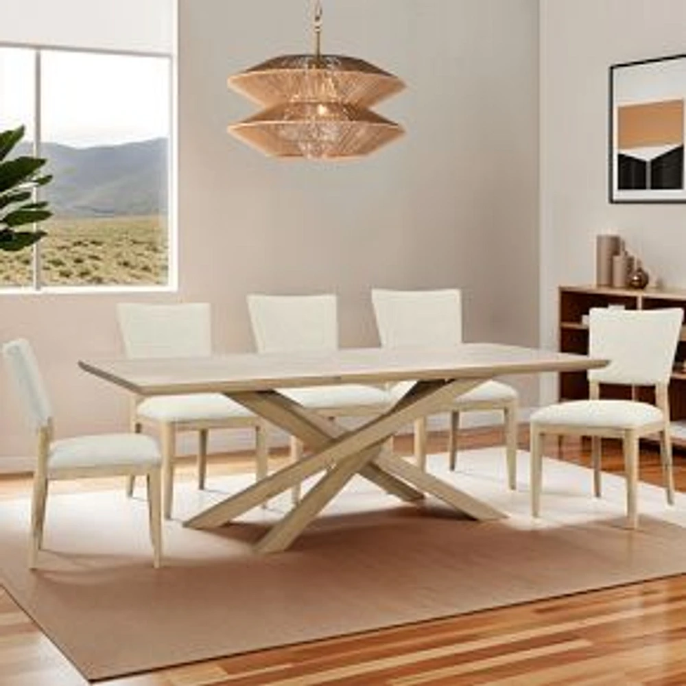 Nemy Oak Dining Table, 86.5", Natural