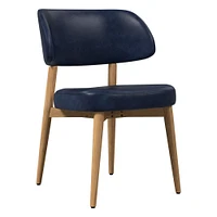 Hyde Dining Chair, Saddle Leather, Nut, Cool Walnut