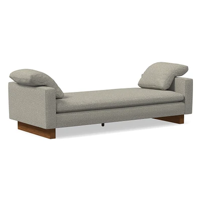 Chip & Dent: Harmony Daybed, Twill Gravel, Dark Walnut