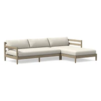 Hargrove Outdoor Right 2-Piece Chaise Sectional Cushion Covers, Canvas, Natural