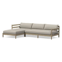 Hargrove Outdoor Right 2-Piece Chaise Sectional Cushion Covers, Canvas, Natural