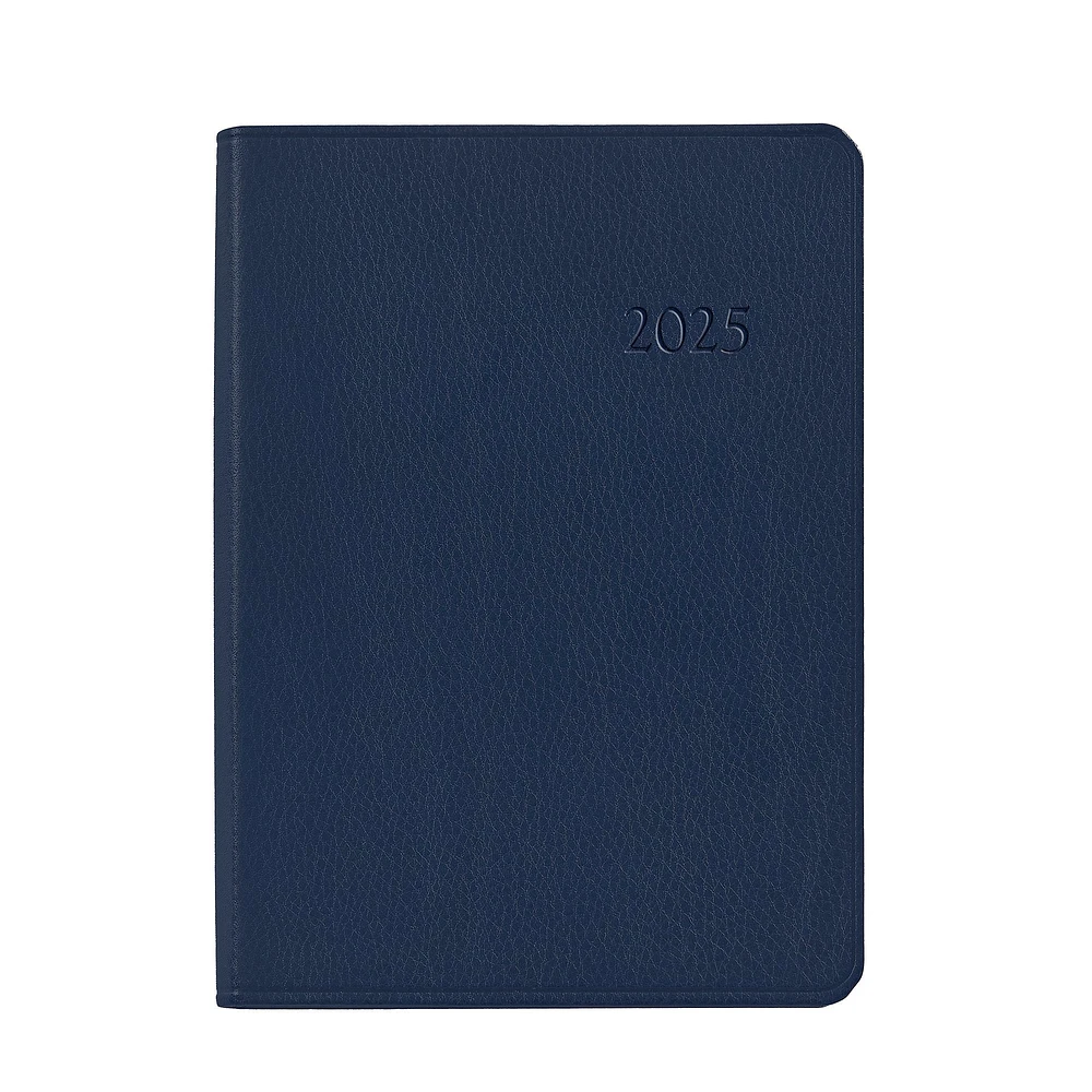 Leather Wrapped 2025 Weekly Notebook, Blue