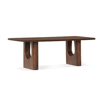 Ione Layered Solid Oak Dining Table, Natural