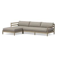 Hargrove Outdoor Right 2-Piece Chaise Sectional Cushion Covers, Canvas, Natural