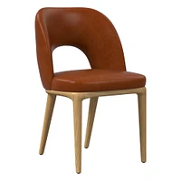 Boerum Leather Dining Chair, Saddle Leather, Nut, Blonde