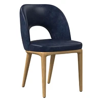 Boerum Leather Dining Chair, Saddle Leather, Nut, Blonde