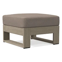 Portside Outdoor Ottoman Cushion, Sunbrella Canvas Navy