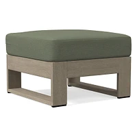 Portside Outdoor Ottoman Cushion, Sunbrella Canvas Navy