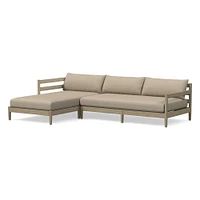 Hargrove Outdoor Right 2-Piece Chaise Sectional Cushion Covers, Canvas, Natural