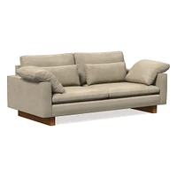 Harmony 82" Multi-Seat Sofa, Standard Depth, Saddle Leather, Banker, Dark Walnut